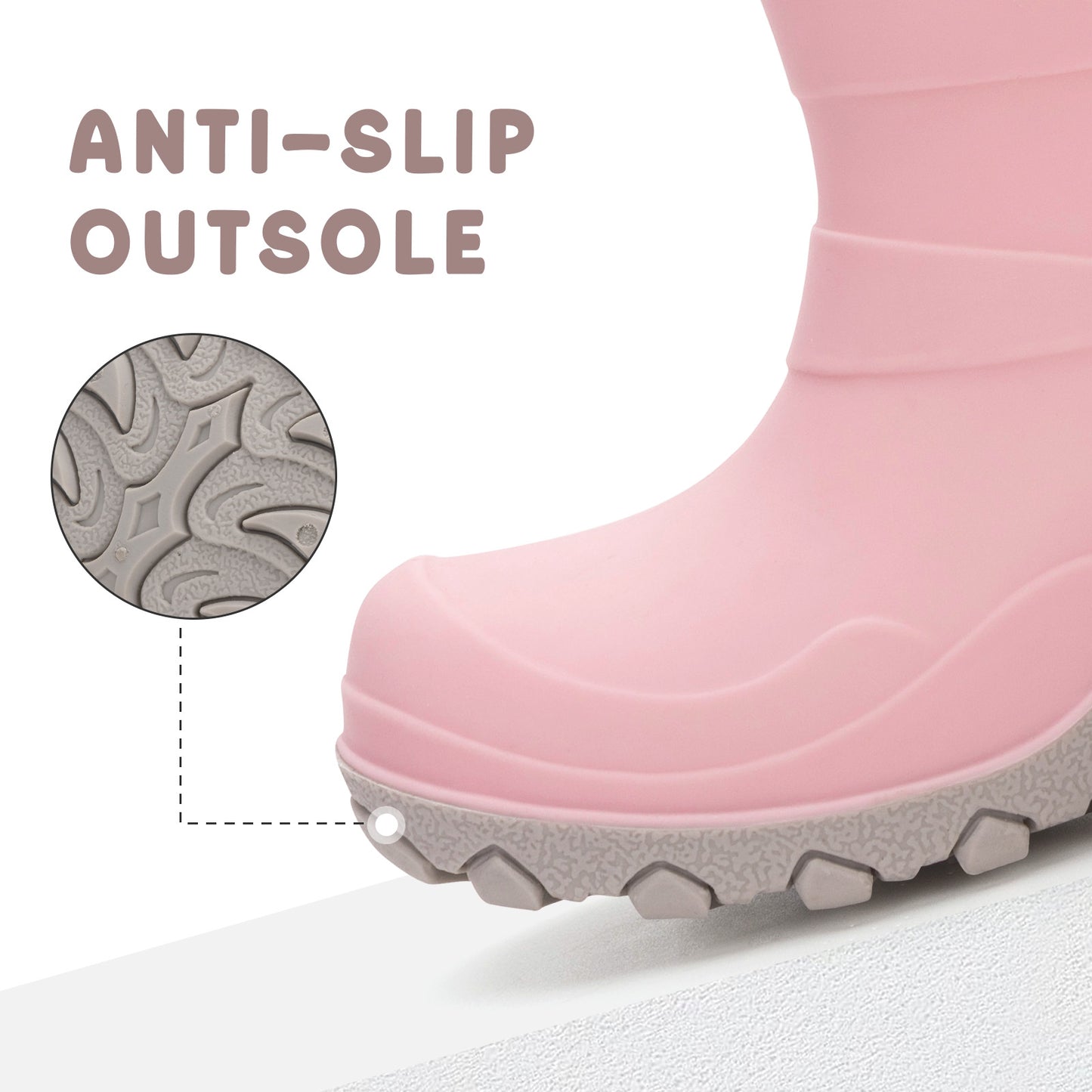 toddler kids pink winter rain boots