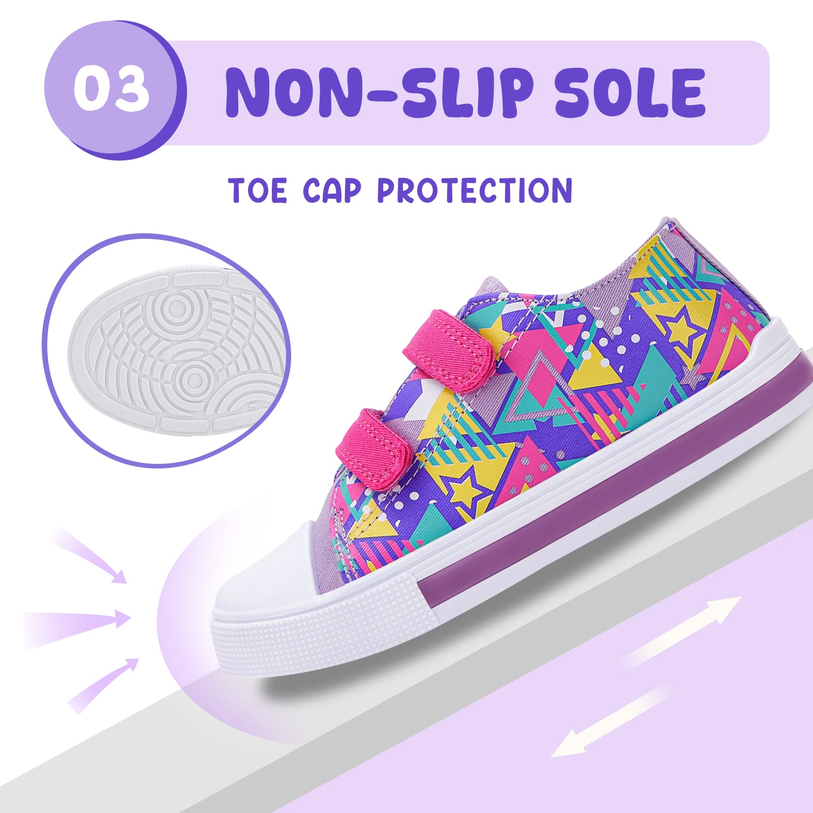 Light Up Dual Straps Canvas Shoes - FUNCOO