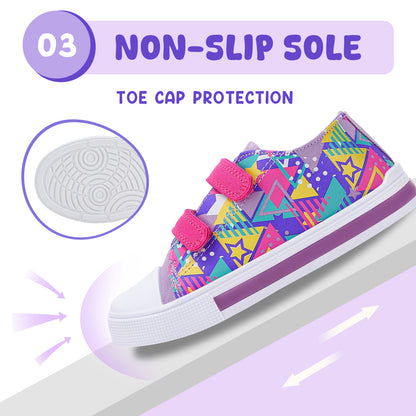 Light Up Dual Straps Canvas Shoes - FUNCOO