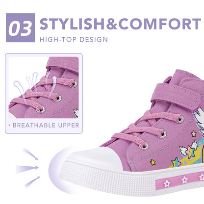 Toddler Kids Light Up High Top Sneakers - FUNCOO