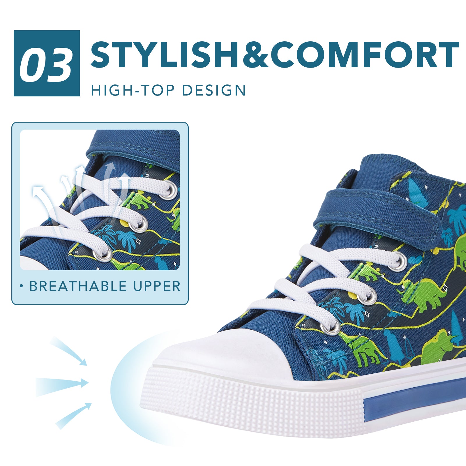 Light Up Kids High Top Fashion Sneakes - FUNCOO