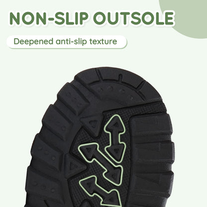 Toddler Girls Grey-green dinosaur on a black background Winter Snow Boots