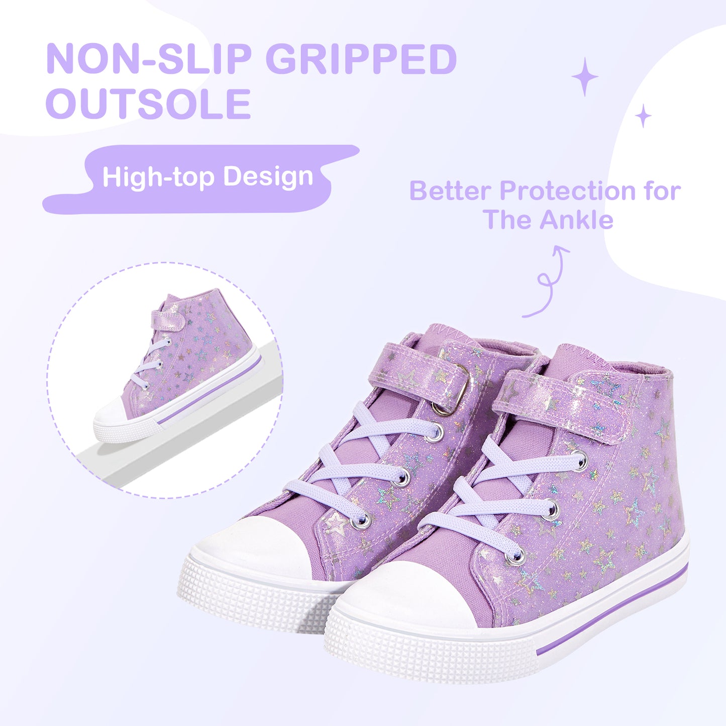 euxterpa children's high top sneakers