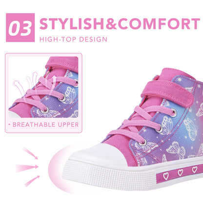Light Up High Top Kids Casual Walking Shoes - FUNCOO