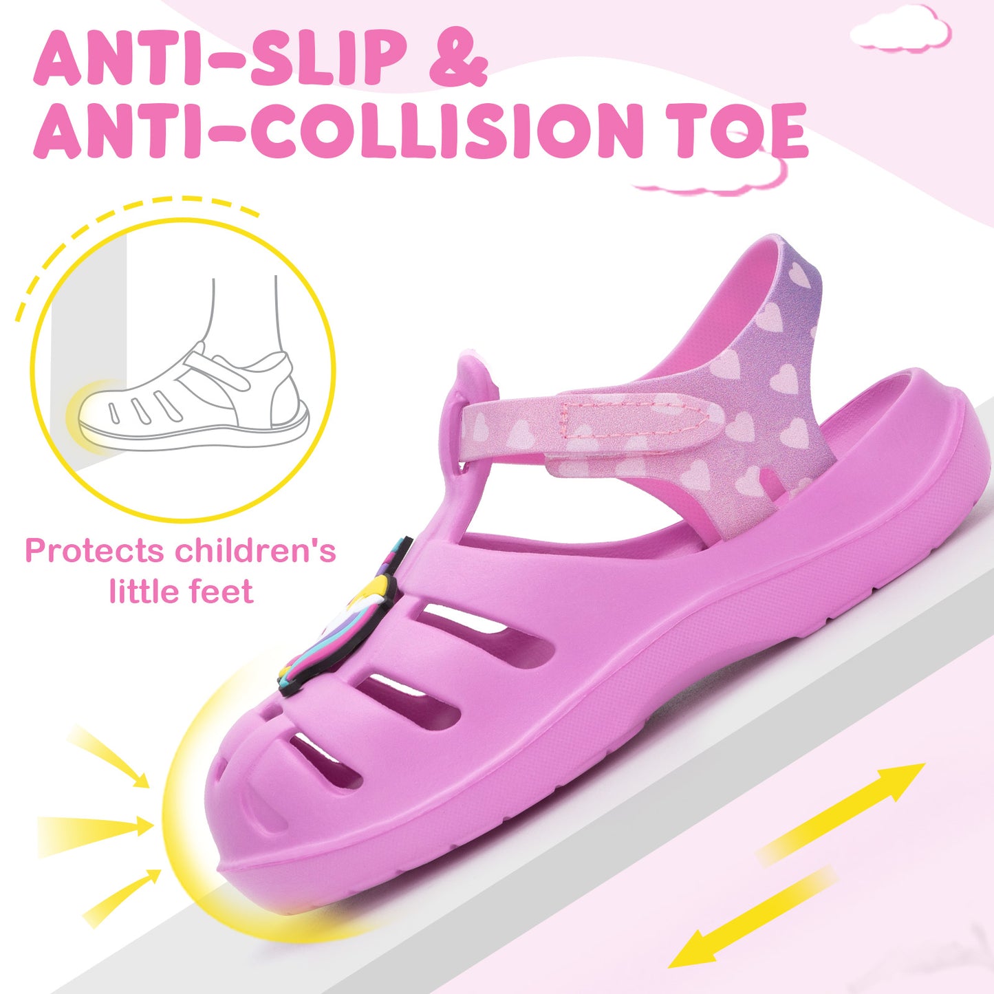 kids pink smiling unicorn roman sandals - happy face gladiator beach shoes - funcoo