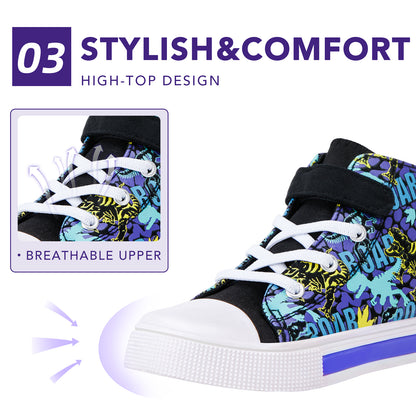 Boys Lightweight High Top  Kids Sneakers - FUNCOO