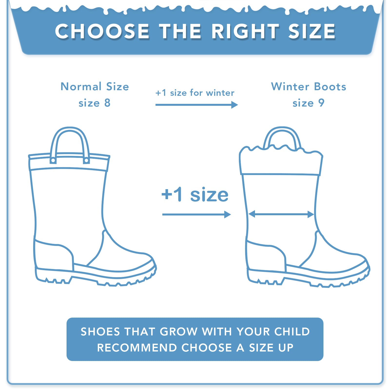 Light Up Warm Kids Rain Boots - FUNCOO