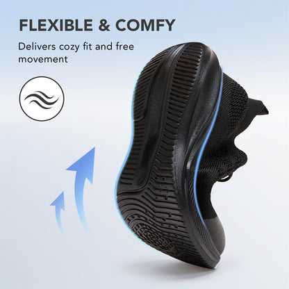 Boys Girls Shoes Unisex Kids Slip on School Sneakers black