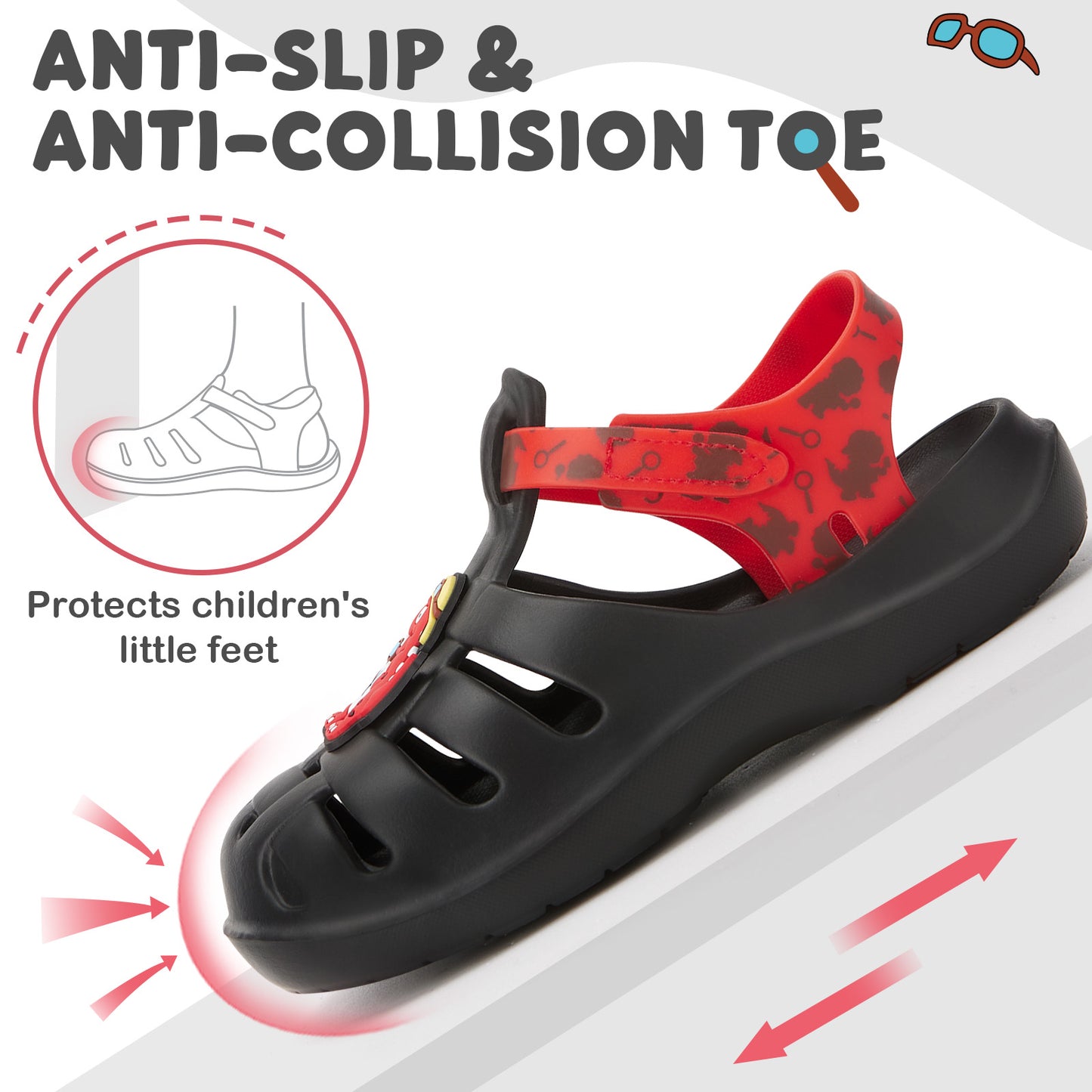 kids black archaeologist dinosaur roman sandals - fossil print gladiator beach shoes - funcoo