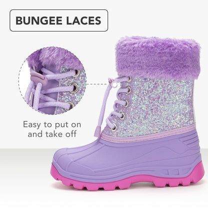 Toddler Girls Purple Winter Snow Boots