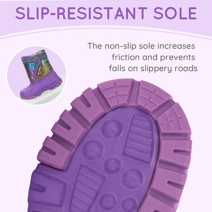 Toddler Girl Purple Winter Snow Boots