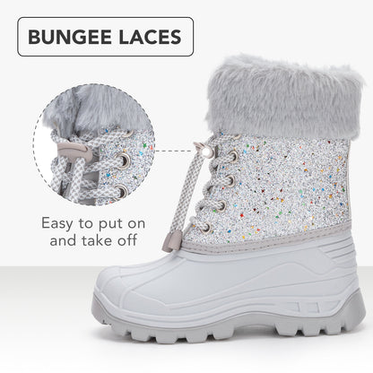 Toddler Boy Gray Winter Snow Boots