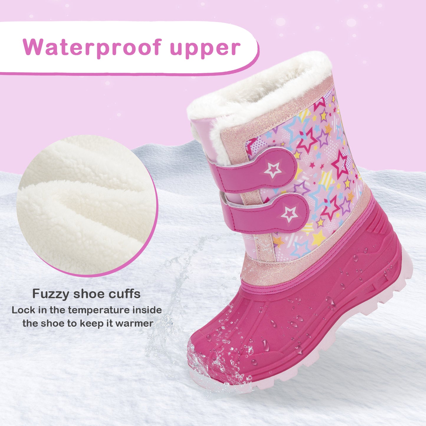 toddler girls star winter snow boots