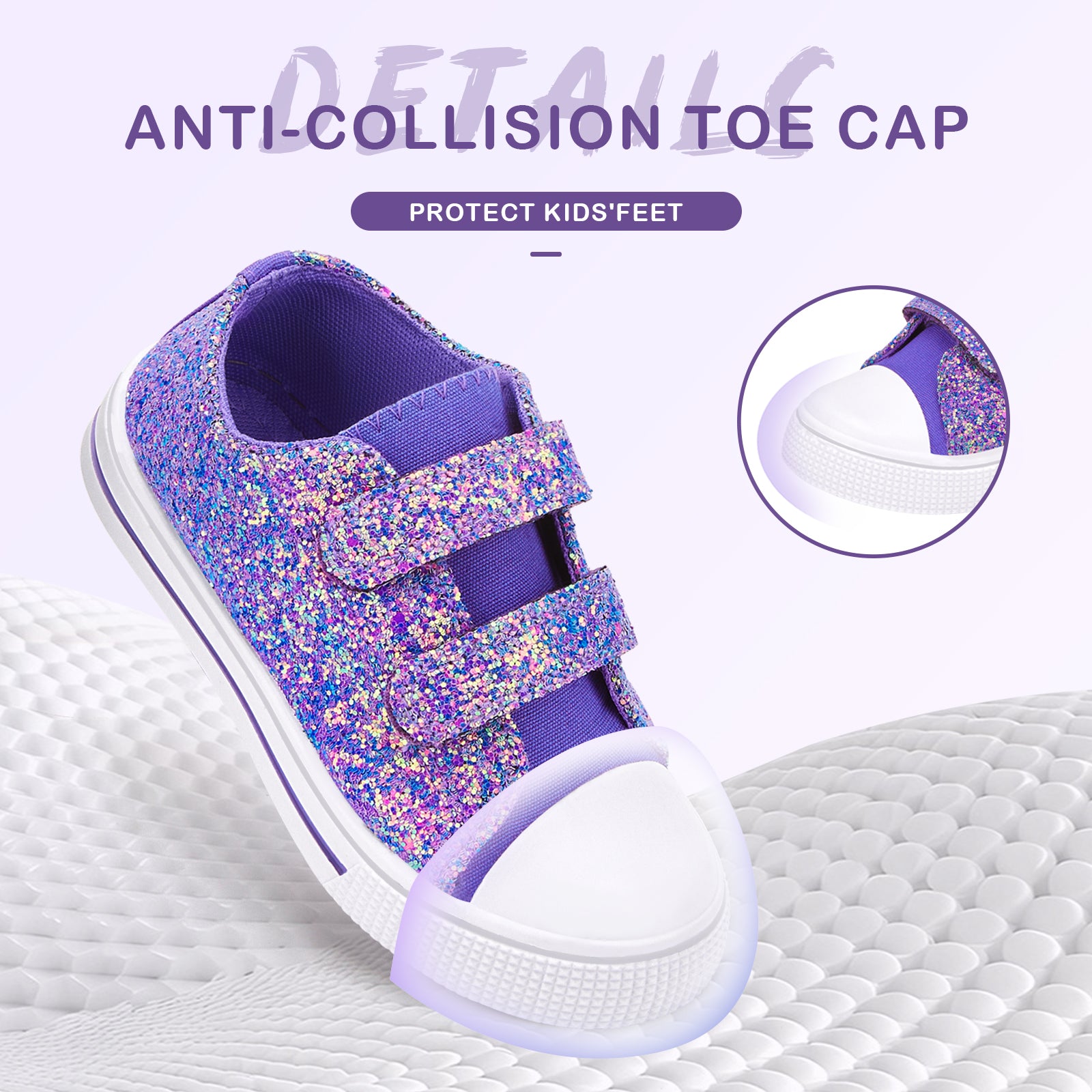 Dual Straps Kids Sneakers - FUNCOO