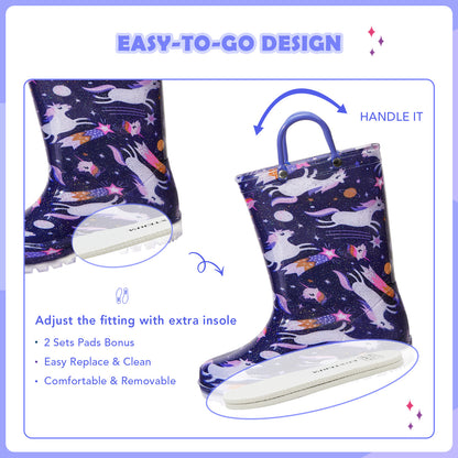Light Up Fashion Rain Boots with Handles