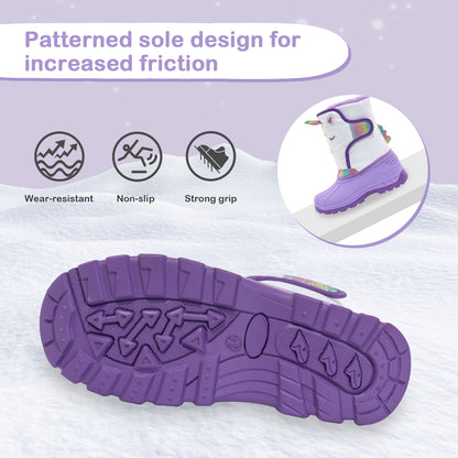 Toddler Girls Winter Snow Boots - FUNCOO