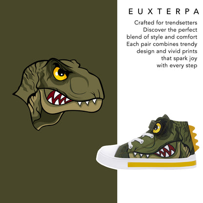 EUXTERPA Boys Light Up High Top Canvas Sneakers - FUNCOO