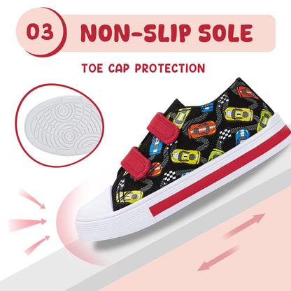 Light Up Dual Straps Canvas Shoes - FUNCOO