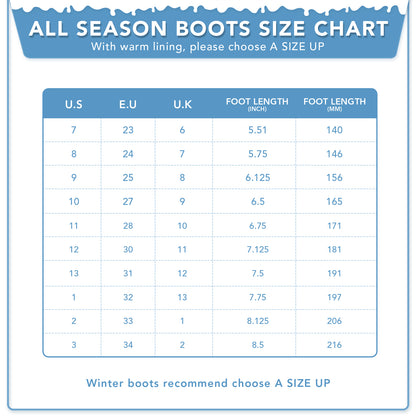 Light Up Warm Kids Rain Boots - FUNCOO