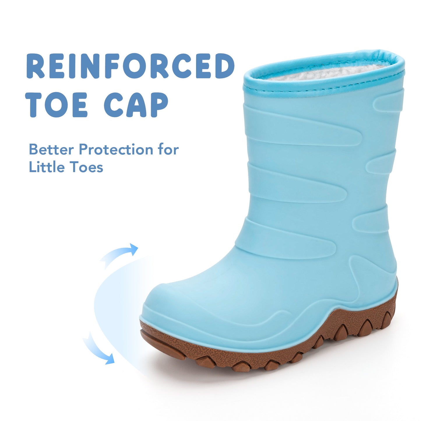 toddler kids light blue winter rain boots