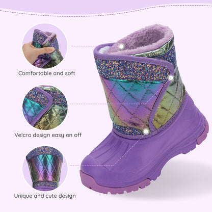Toddler Girl Purple Winter Snow Boots
