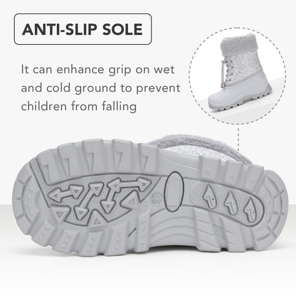 Toddler Boy Gray Winter Snow Boots