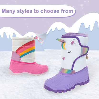 Toddler Girls Winter Snow Boots - FUNCOO