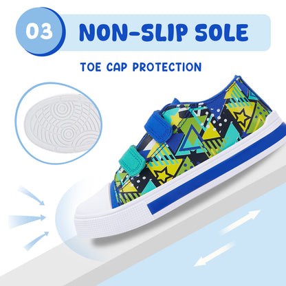 Light Up Dual Straps Canvas Shoes - FUNCOO