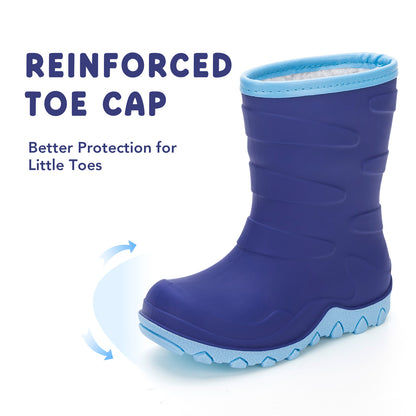 Toddler Kids Navy Winter Rain Boots