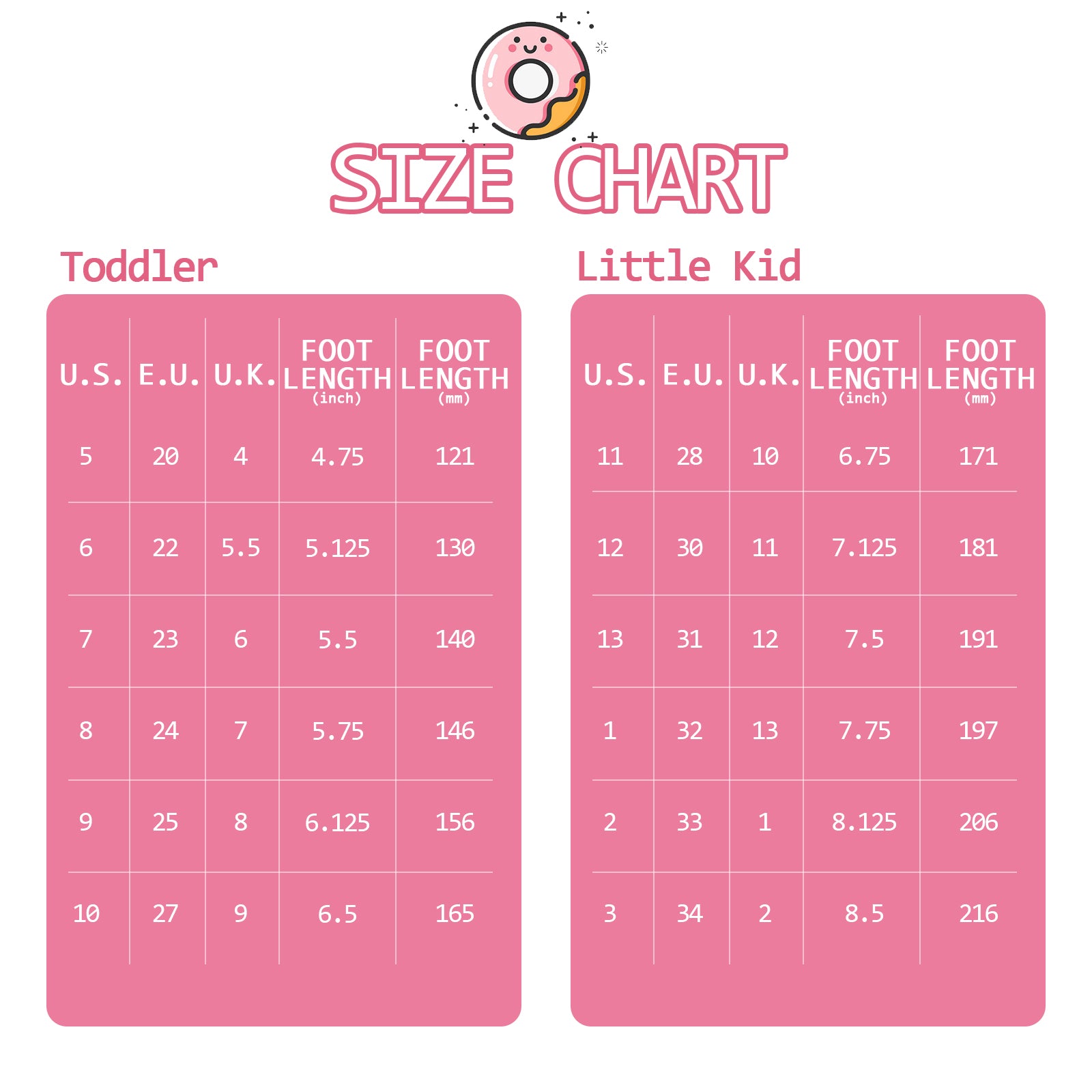 Light Up Glitter Pink Donut Kids Rain Boots