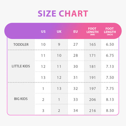 Girls Sneakers Kids Lightweight Running Shoes Magenta lines with a rainbow gradient
