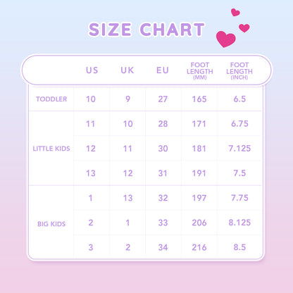 Girls Sneakers Kids Lightweight Running Shoes Heart-pattern yellow-to-pink gradient