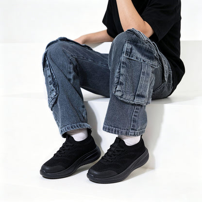 Boys Girls Shoes Unisex Kids Slip on School Sneakers black