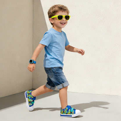 Light Up Dual Straps Canvas Shoes - FUNCOO