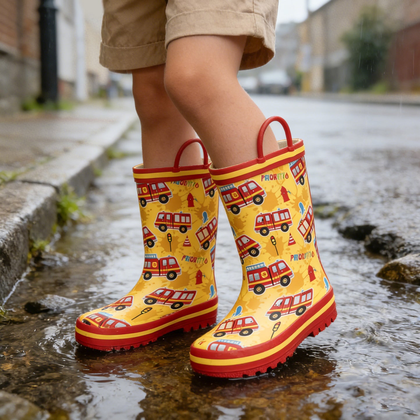 toddler kids rubber rain boots - funcoo