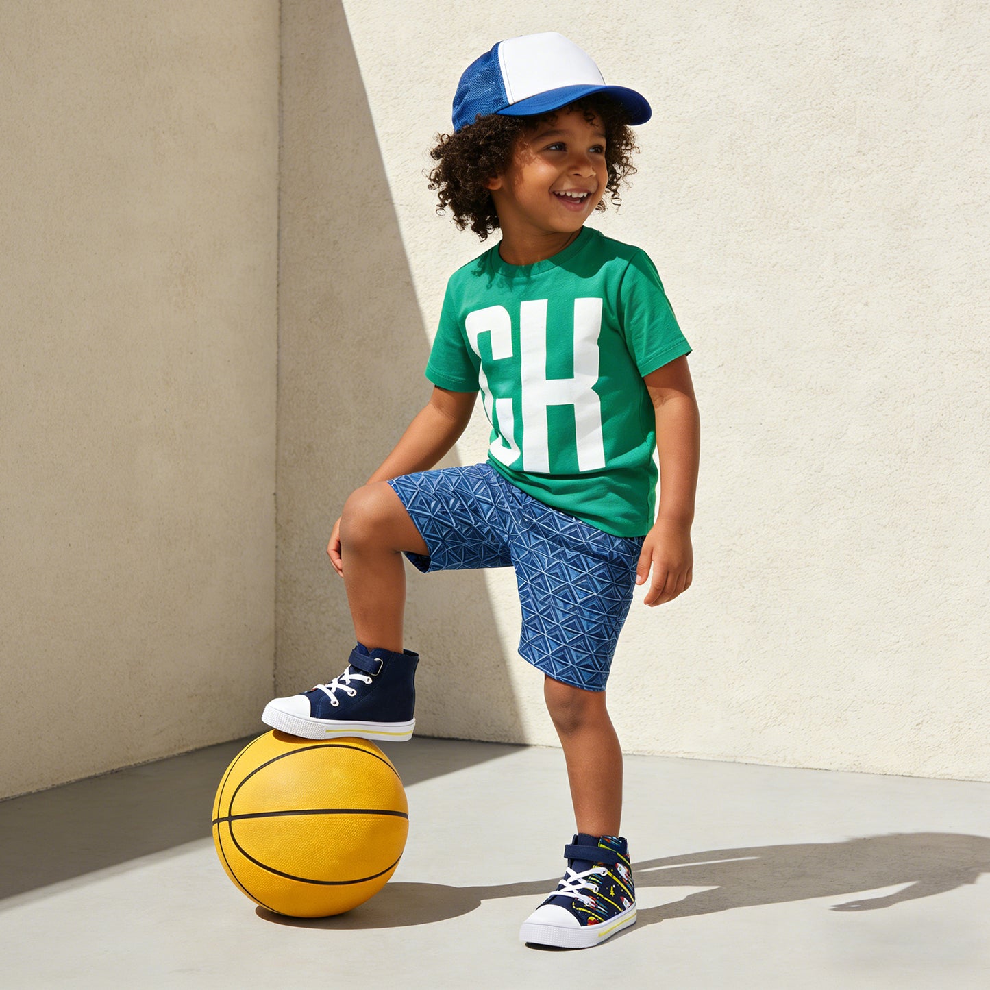 high top kids yellow bar rocket sneakers