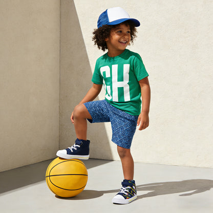 High Top Kids yellow bar rocket Sneakers